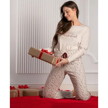 Dámské pyžamo Mademoiselle Sommeil CC0139 Winter Wonderland pyžamo délka/r S-XL moonbeam S