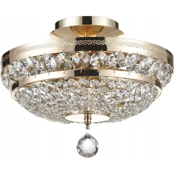 Stropní svítidlo lustr zlatý palácový s křišťály glamour 3 žárovky Maytoni