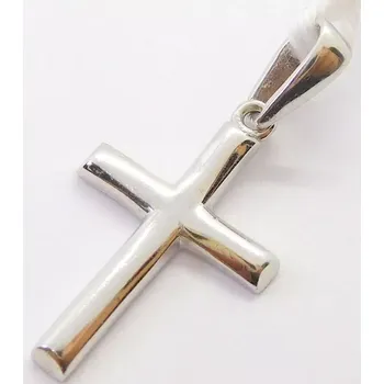 Přívěsek Klenoty Budín Zlatý přívěsek z bílého zlata - křížek 585/0,57gr HK3258 (Klenoty Budín Zlatý přívěsek z bílého zlata - křížek 585/0,57gr HK3258)