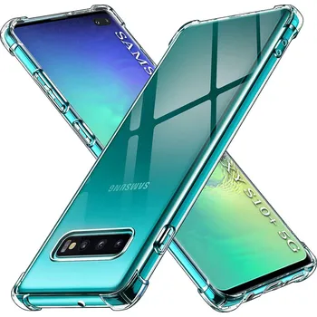 Pouzdro na mobilní telefon Techsuit nárazuvzdorný průhledný silikon Samsung Galaxy S10 Plus průhledný