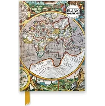 Cizojazyčná kniha Antique Map (Foiled Blank Journal)