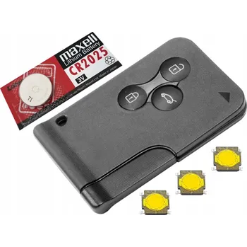 Autoklíč Náhradní obal klíče (KARTA) 3-TLAČÍTKOVÝ, RENAULT MEGANE SCENIC