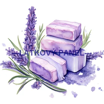 Látkový panel - Levandule - LE-130 Velikost: 20x20cm, Materiál: Kočárkovina