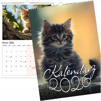 Kalendář Nástěnný kalendář 2026 - Malé roztomilé kočky, koťata - formát A3
