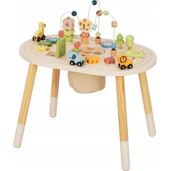 Dřevěná hračka TOOKY TOY Dřevěný stolek aktivit Safari