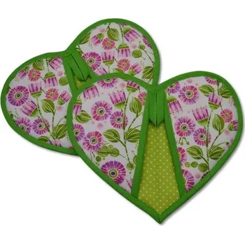 Chňapka Šatoli.cz Kuchyňské chňapky srdce Květiny 2 ks