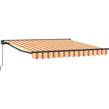 Stínicí technika vidaXL Budsorovatelné zastřešení Vícebarevný 350 x 250 cm [3330265]