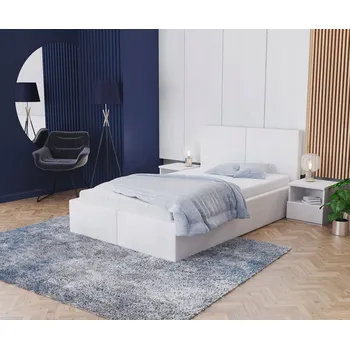 Postel Čalouněná dvoulůžková postel ŚpijZdrowo 120x200 bílá