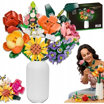 ostatní stavebnice VELKÁ KYTICE KVĚTIN STAVEBNICE 779 KVĚTINY STAVEBNICE PRO DĚTI