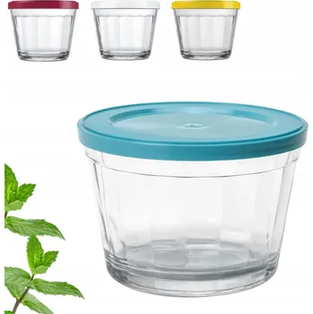 Dóza na potraviny Miska 350 ml s víčkem, miska na koření, potraviny, skleněná nádoba pro skladování