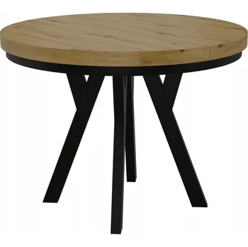 Jídelní stůl STŮL KULATÝ ROZKLÁDACÍ KOVOVÝ LOFT OBÝVACÍ POKOJ KUCHYNĚ POKOJ 80cm+2x50cm