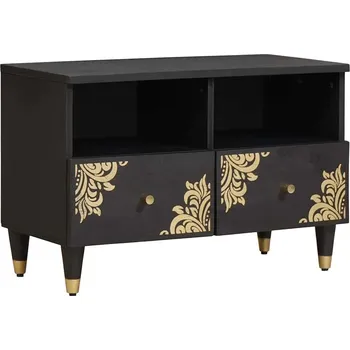 Televizní stolek vidaXL Televizní skříň Černá 70 x 33 x 46 cm Masivní mangové dřevo [4018809]