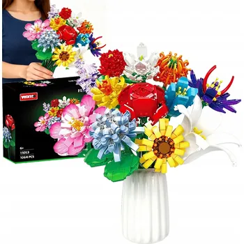 ostatní stavebnice Kreativní stavebnice kytic s růžemi a slunečnicemi (1064 dílků)