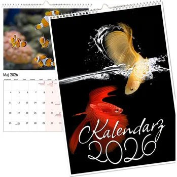 Kalendář Nástěnný kalendář 2026 velký, víceobrázkový - Ryby, rybářský, pro rybáře A4