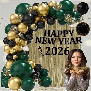 ŠŤASTNÝ NOVÝ ROK balónky sada dekorace na Nový Rok SILVESTR