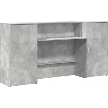 Obdélníkový psací stůl VidaXL 200 x 50 x 103,5 cm, odstíny šedé