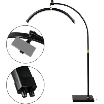 Lampička MITOYA LED MĚSÍČNÍ SVĚTLO 2700-5600K, kosmetická lampa na stativu [Černá]