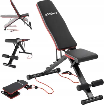 Posilovací lavice Multifunkční skládací posilovací lavice Athler Gorilla 10 do 120 kg