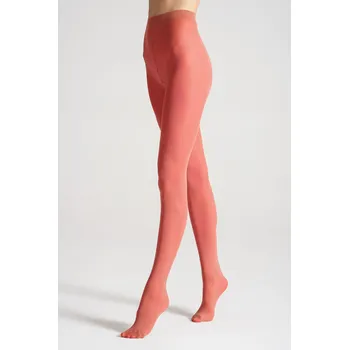 Dámské punčochy VENEZIANA punčocháče oranžové PAPAYA 5 XL krycí matné SATIN 40 DEN