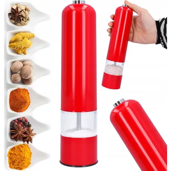 Kuchyňský mlýnek Elektrický mlýnek na pepř a koření slánka pepřenka červená