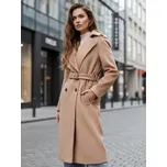 Dámský kabát Dstreet NY0763z Barva: Hnědá, Velikost: S