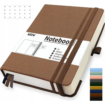 Zápisník Sešit linkovaný A5 ZÁPISNÍK S PUNTÍKY 360 STRAN 100 G/M² TVRDÝ 360 listů