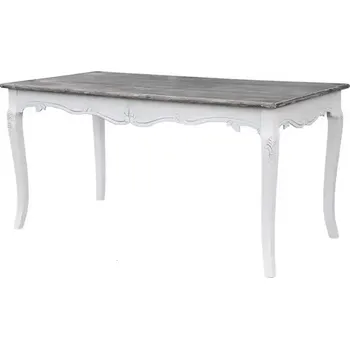 Jídelní stůl Jídelní stůl Rimini 160 cm z masivu bílý/tmavě hnědý