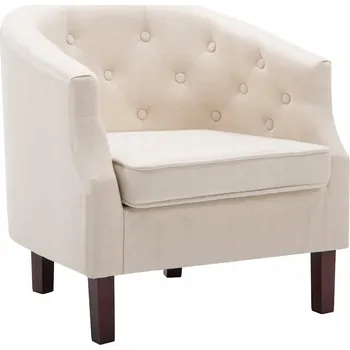 Křeslo Elegantní Křeslo Prošívané s Knoflíky, Béžové, 65x64x65 cm