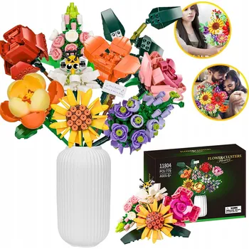 ostatní stavebnice STAVEBNICE VĚČNÉ KVĚTINY BOTANICKÁ KYTICE DÁREK 779 DÍLŮ