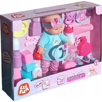 Panenka Interaktivní MIMINKO pro holčičky ELEFUN s příslušenstvím