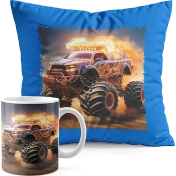 SADA HRNEK + POLŠTÁŘ MODRÝ - AUTO MONSTER TRUCK