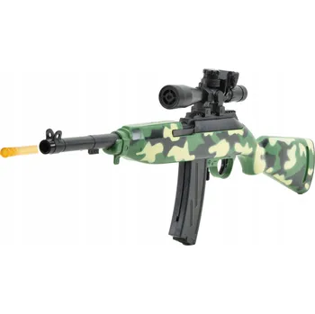 Dětská zbraň PUŠKA NA PLASTOVÉ KULIČKY ODSTŘELOVACÍ PUŠKA BROKOVNICE IMITACE ZBRANĚ ASG PISTOLE