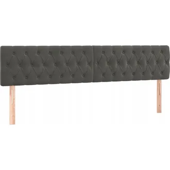 Čelo postele sametové, 200x78/88 cm, tmavě šedé