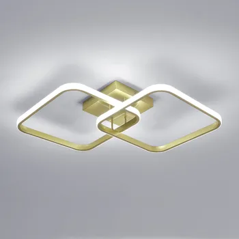 LED Závěsné Stropní Svítidlo Zlaté Moderní Lustr do Obýváku 42W 6500K