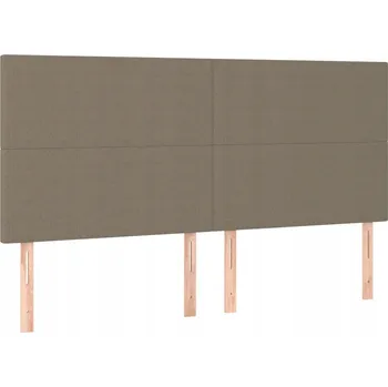Opěrky hlavy k posteli, 4 ks, taupe, 90x5x78/88 cm, látka