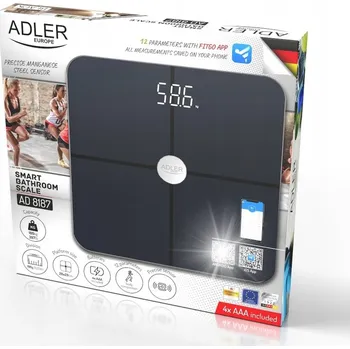 Osobní váha Analytická koupelnová váha Sportovní, 12 parametrů, FitGo, Android, iOS, Smart