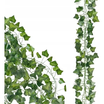 umělá květina UMĚLÝ BŘEČŤAN NA ZEĎ BALKON GIRLANDA DEKORACE UMĚLÉ LISTY 12m