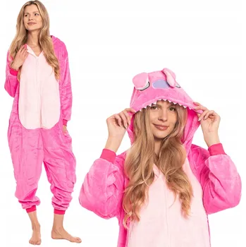 Dámské pyžamo Dámské pyžamo Kombinéza Kigurumi Overal Kostým Stitch Růžový 165-175 cm L