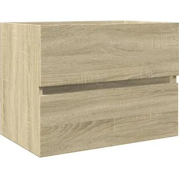 Koupelnový nábytek Závěsná skříňka pod umyvadlo, dřevotříska, dub Sonoma, 60x38,5x45 cm