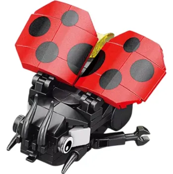 ostatní stavebnice Kreativní stavebnice Beruška 95 ks mini mikro bloky 6.6 x 7.7 x 5 cm 3D konstrukční model hmyzu pro děti od 9 let Edukační sada k sestavení