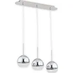 Lišta s 3 světly - chrom - stříbrná + průhledný