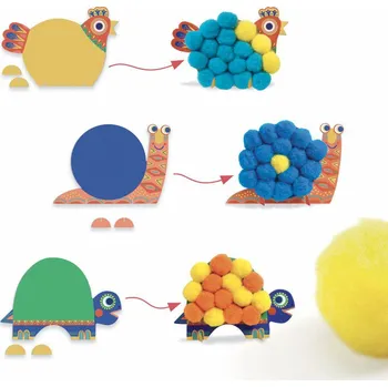 kreativní sada Djeco Bambulkové tvoření zvířátek