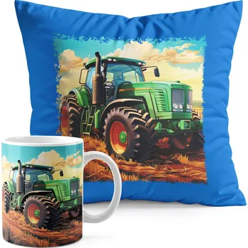 SADA HRNEK + POLŠTÁŘ MODRÝ - TRAKTOR ZEMĚDĚLSKÝ STROJ ZEMĚDĚLEC