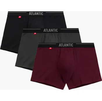 Boxerky Pánské sportovní boxerky Atlantic 3MH-011 3-pack Barva: Černá, Velikost: S