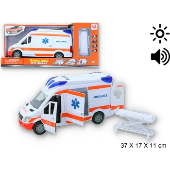 autíčko SANITKA AMBULANCE ZVUK SVĚTLO 101t