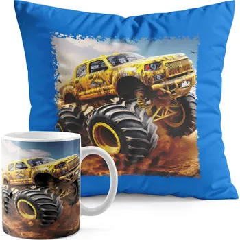 SADA HRNEK + POLŠTÁŘ MODRÝ - AUTO MONSTER TRUCK