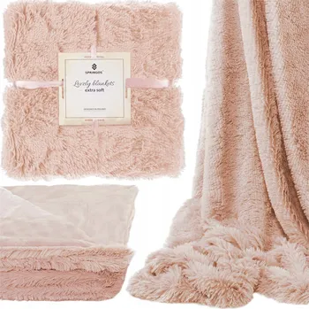 Přehoz na lůžko Přehoz na postel Springos polyester 160 cm x 200 cm růžový