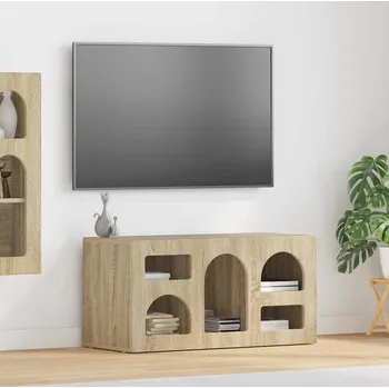 Televizní stolek vidaXL Televizní skříň Sonoma dub 80 x 35 x 40 cm kompozitní dřevo [891276]