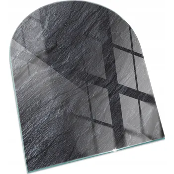 Krbová kamna Podložka pod kamna Tvrzené Sklo S Potiskem - Textura kamene, 80x70 cm