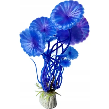 umělá květina UMĚLÁ ROSTLINA DO AKVÁRIA TERÁRIA DEKORACE FIALOVÁ výška 11 CM